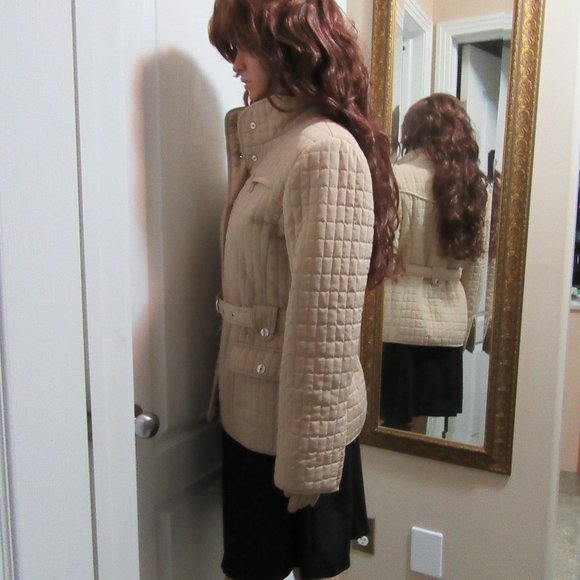 Ladies size Small biege coat Giacca - Picture 4 of 7